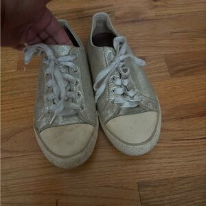 Burberry Women's Beige Lace-Up Sneakers